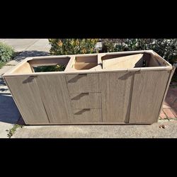 Heavy-duty 72" double sink solid wood vanity