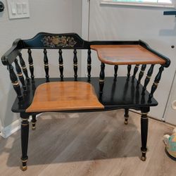 Vintage Antique Gossip Bench Furniture Home Decor Excellent Condition 