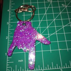 Handcrafted I Love You Resin Key Chain 