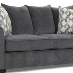 Grey Sofa with Pillows