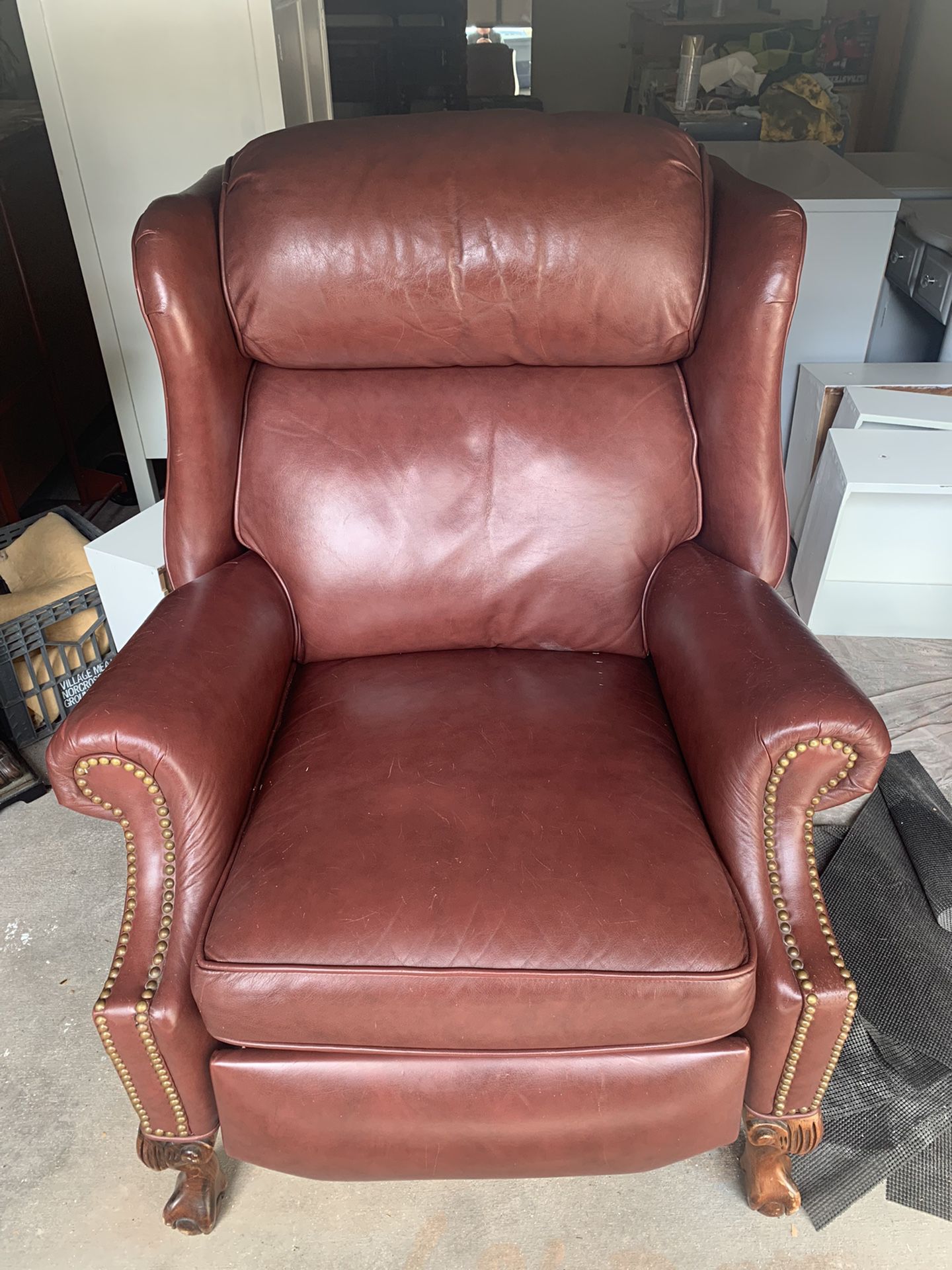 Leather Ethan Allen Recliner Chair