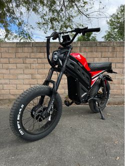 Dual Motor Motorcycle Style Electric Bike EBike | Freesky Cheetah MT-380