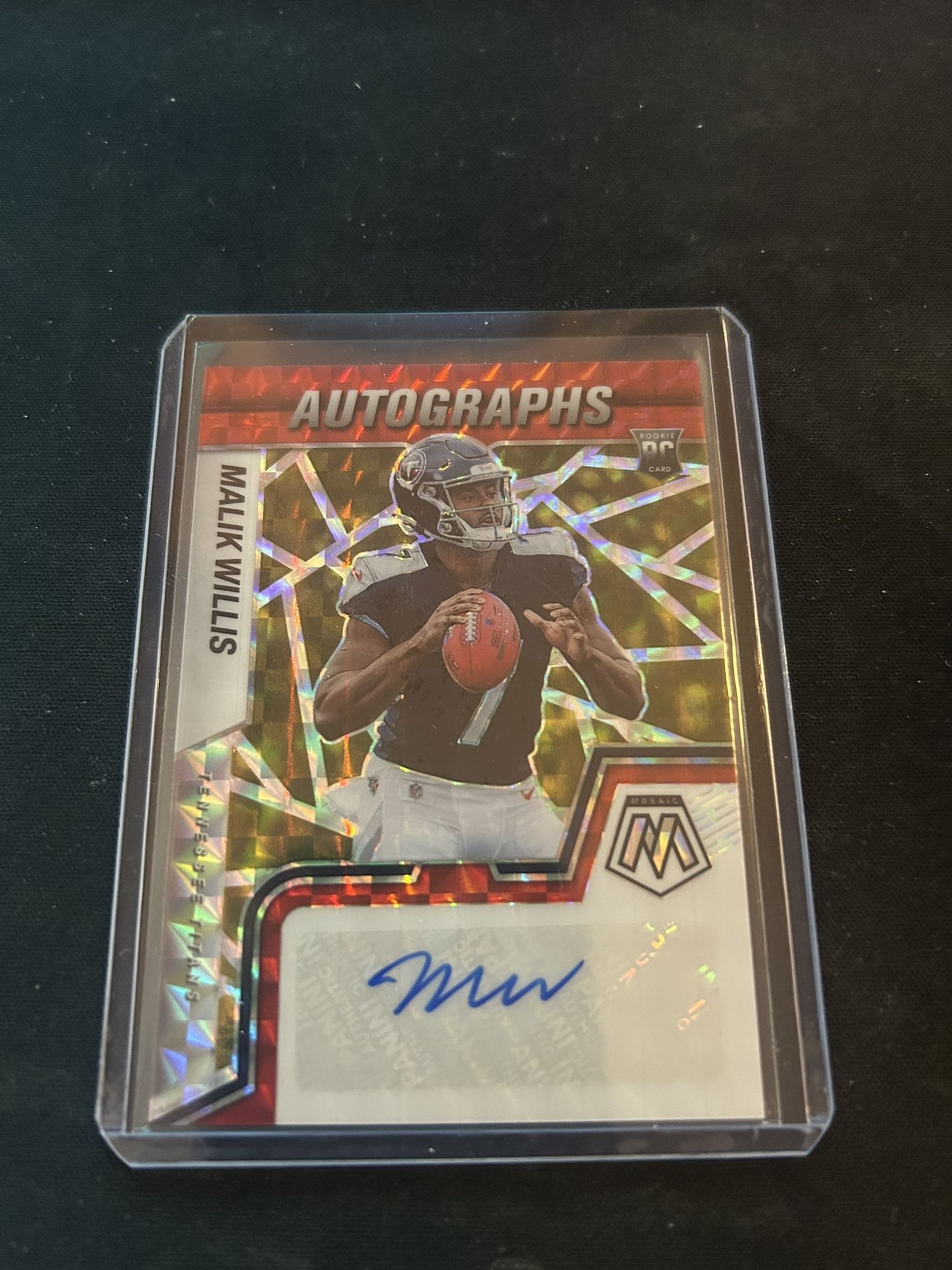 Malik Willis rookie auto card