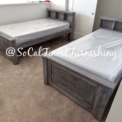 New Twin Bed With Memory Foam Mattress