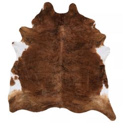 IKEA Koldby Cowhide Rug Brown & White 