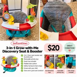 Infantino 3-in-1 Grow-with-Me Discovery Seat & Booster
