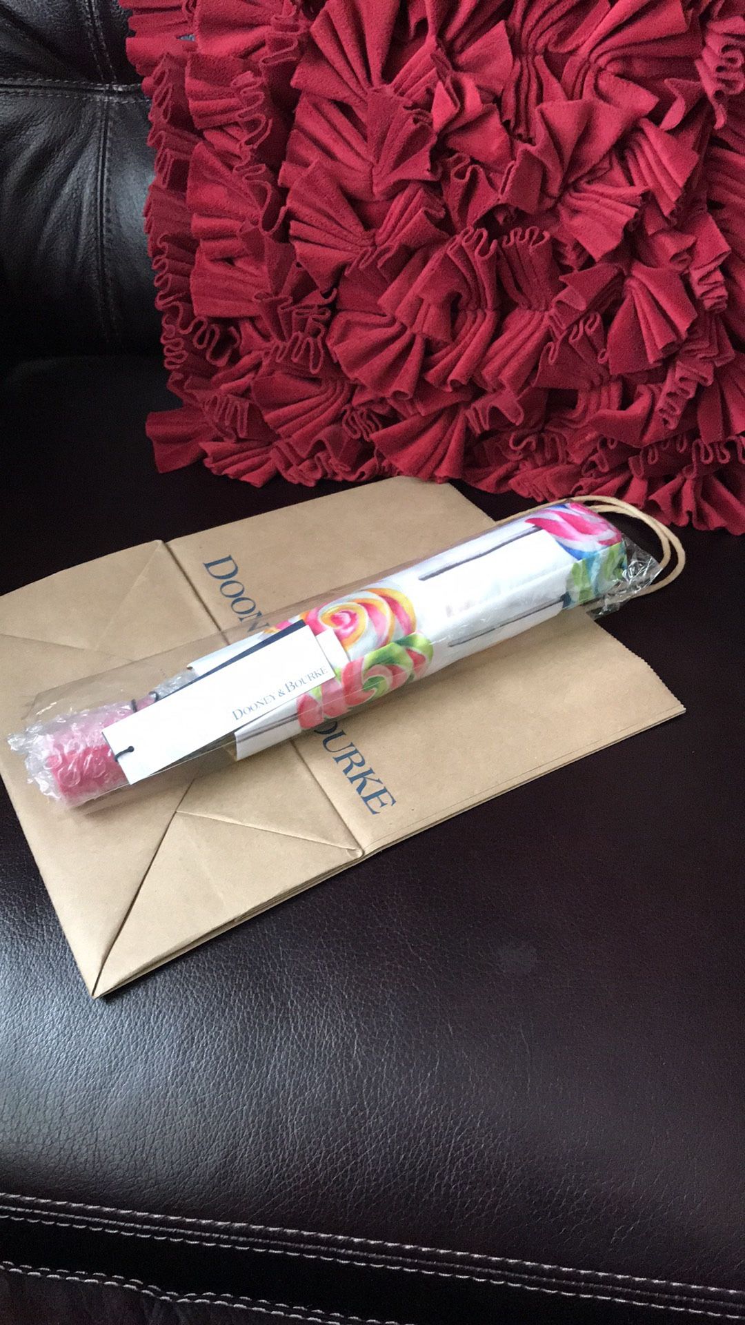 NWT Dooney And Bourke Lollipop Swirl Umbrella.