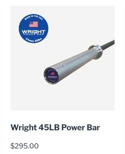Wright 45LB Power Bar - Olympic Size - 31mm