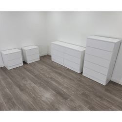 Dresser , Chest And Two Nighstands 💥 Cómoda , Gavetero Y Dos Mesitas De Noche