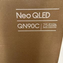 SAMSUNG 75-Inch Class Neo QLED 4K QN90C Series Quantum HDR+, Dolby Atmos, Object Tracking Sound+, Anti-Glare, Gaming Hub, Q-Symphony, Smart TV with Al