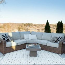 Outdoor Furniture Set 3  Piece Sectional Couch With Cushions ⭐$39 Down Payment with Financing ⭐ 90 Days same as cash