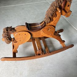 Vintage Wood Rocking Horse