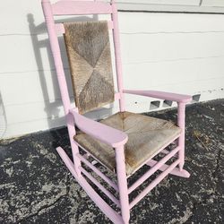 Pink Porch Rocking Chair