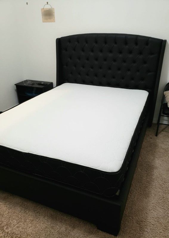 NEW QUEEN MATTRESS BED FRAME IS NOT INCLUDED