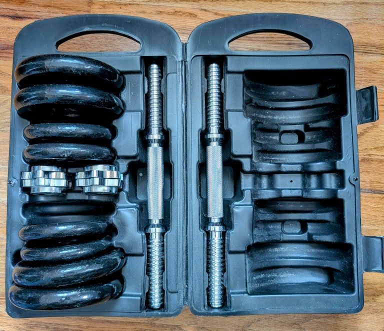 Adjustable Weight Dumbbell Set W/ Travel Case