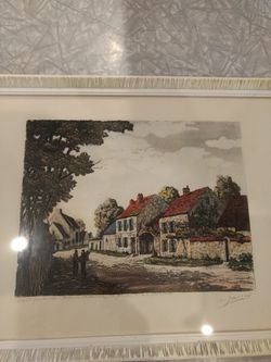 Maurice Jaques Autotint etching print