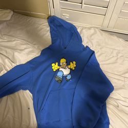 Blue H&M simpsons hoodie