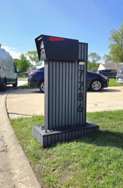 Premium Handcrafted MailStand – Durable Composite Post, Metal Numbers