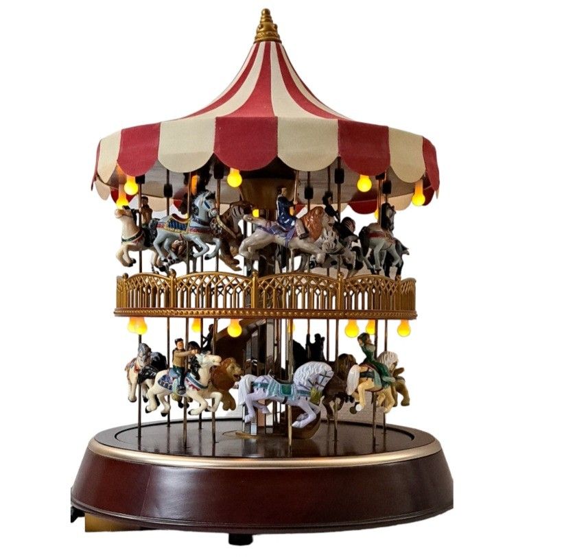 Mr. Christmas Double Decker Carousel Lights & Music 1998 IN BOX
