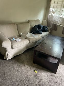 Couch and table