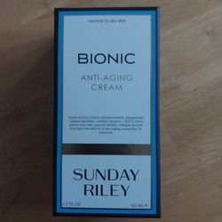 SUNDAY RILEY BIONIC ANTI AGING FACE CREAM COQ10 1.7 OZ BOXED! AMAZING! AUTHENTIC
