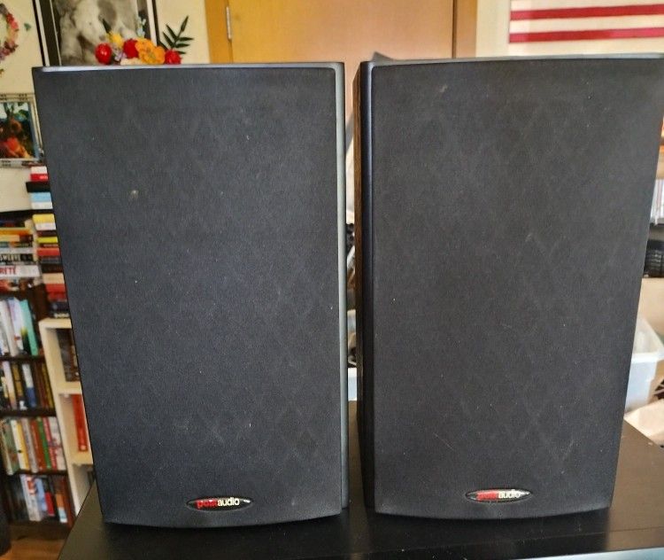 POLK AUDIO T-15 everyone has em and theres a reason.