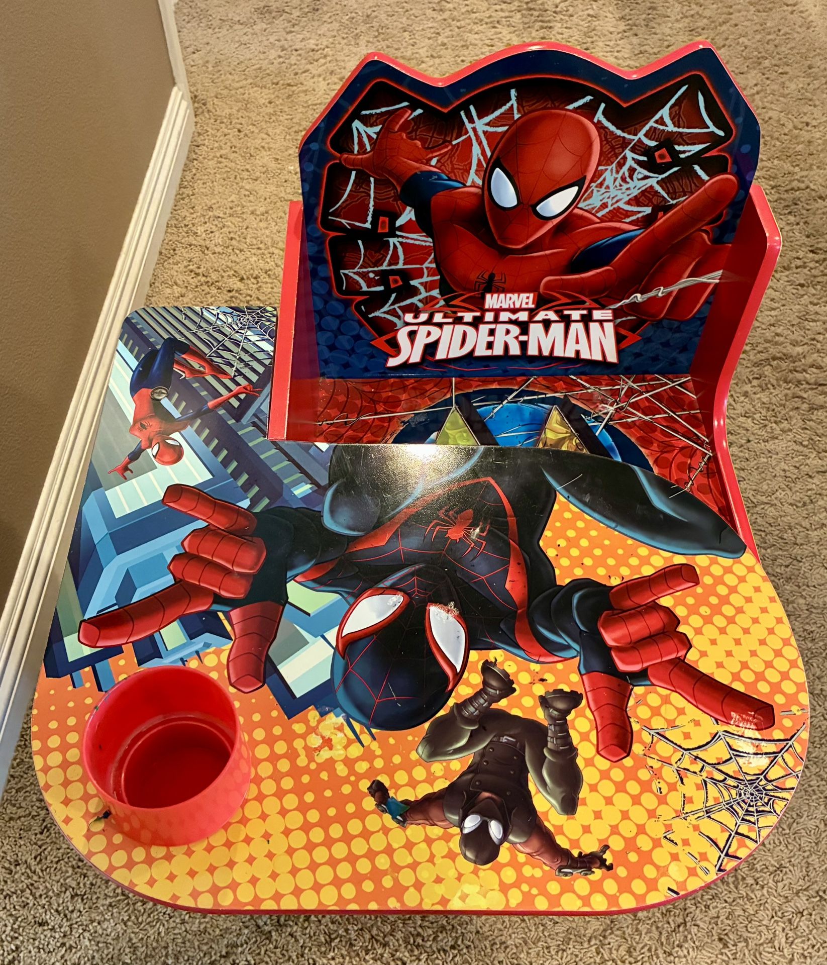 Spider-Man Kids Desk with Storage and Cup Holder