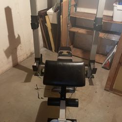 Weight Bench w/ Weights & Rack