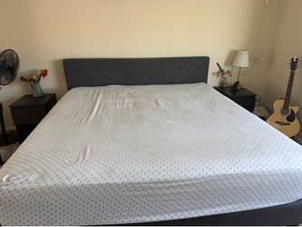 King size bed frame with Brooklyn signature hybrid bed