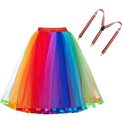 Costume, rainbow tutu skirt size large