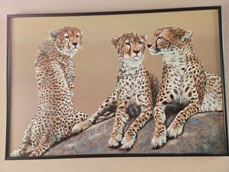 Painting of 3 cheetas