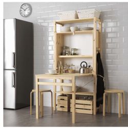 Ivar IKEA Shelf With Folding Table 