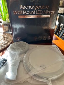 Rechargeable LED mirror