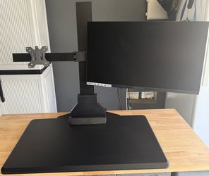 Mount-It! Electric Dual Monitor Standing Desk Converter + Sceptre 27” Gaming Monitor
