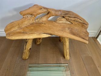 One-of-a-kind Solid Teak Wood Root Indoor/Outdoor Sofa $$3,460