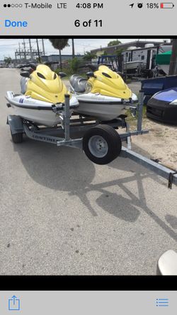 Yamaha with double trailer