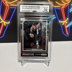Victor Wembanyama CCG 10 GEM MINT 2024-25 NBA Hoops #165 Rookie Spurs