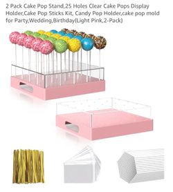2 Pack Cake Pop Stand 25 Holes 2 Pack