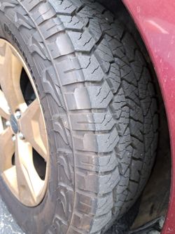 I have for sale a complete set of four (4) premium Hankook Dynapro AT2 Xtreme all-terrain tires. Size is 235/65R17