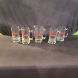 Slim Jim beer mugs and pitcher