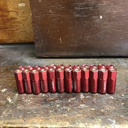 24 Red Lug Nuts