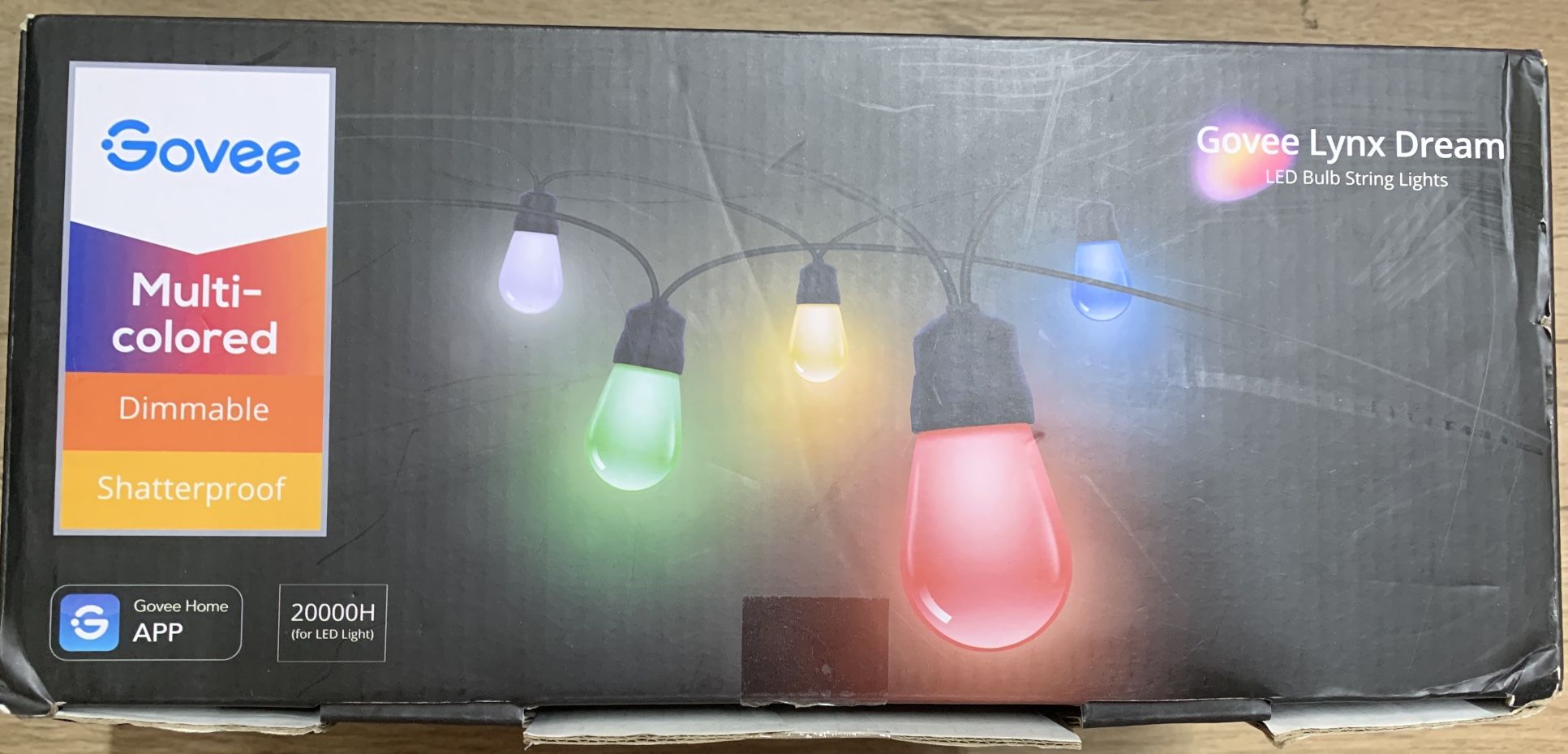 Govee Lynx Dream, Multi Colored LED, Outdoor String Lights H7021