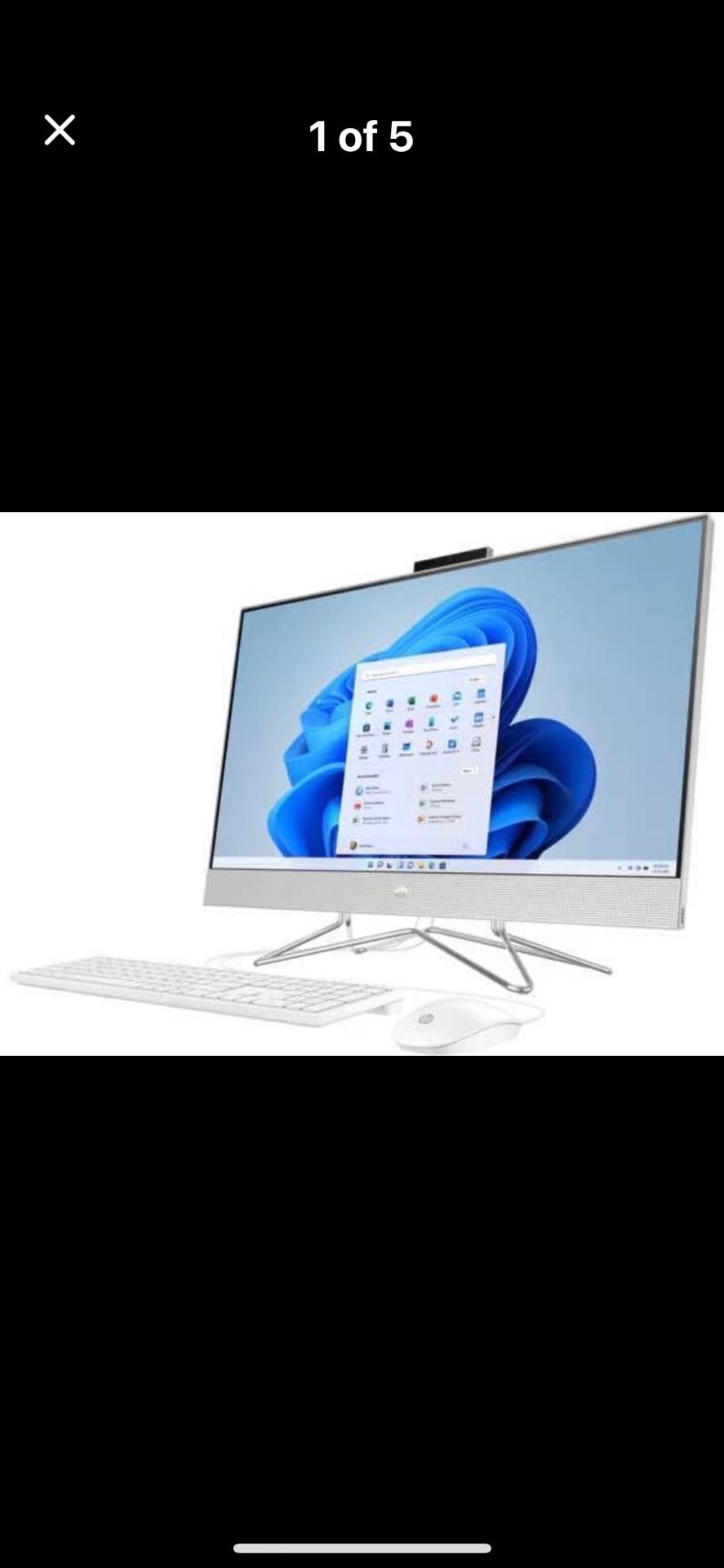 AMD Radeon Graphics, Ryzen 5000 series HP All-In-One Monitor, Touch screen