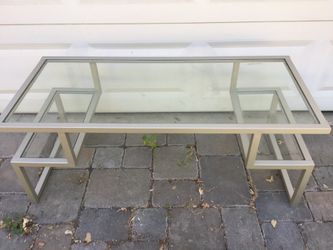 Glass coffee table, excellent condition, $40