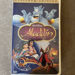 New Sealed Aladdin VHS Platinum Edition