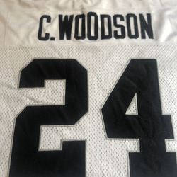 Official NFL Oakland Raiders Jersey #24 C. Woodson