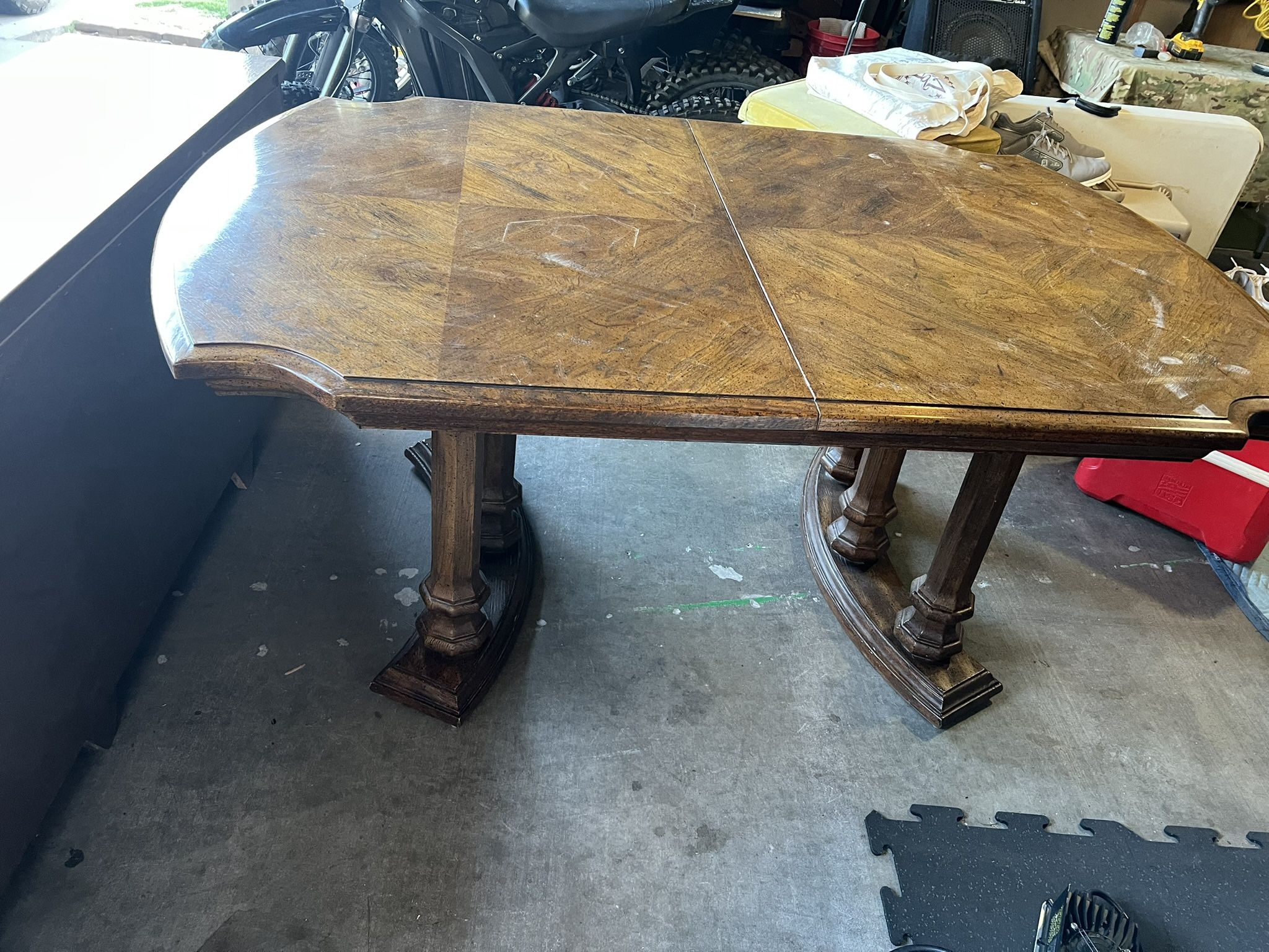 Levitz Solid Wood Dining Table, Chairs, Buffet