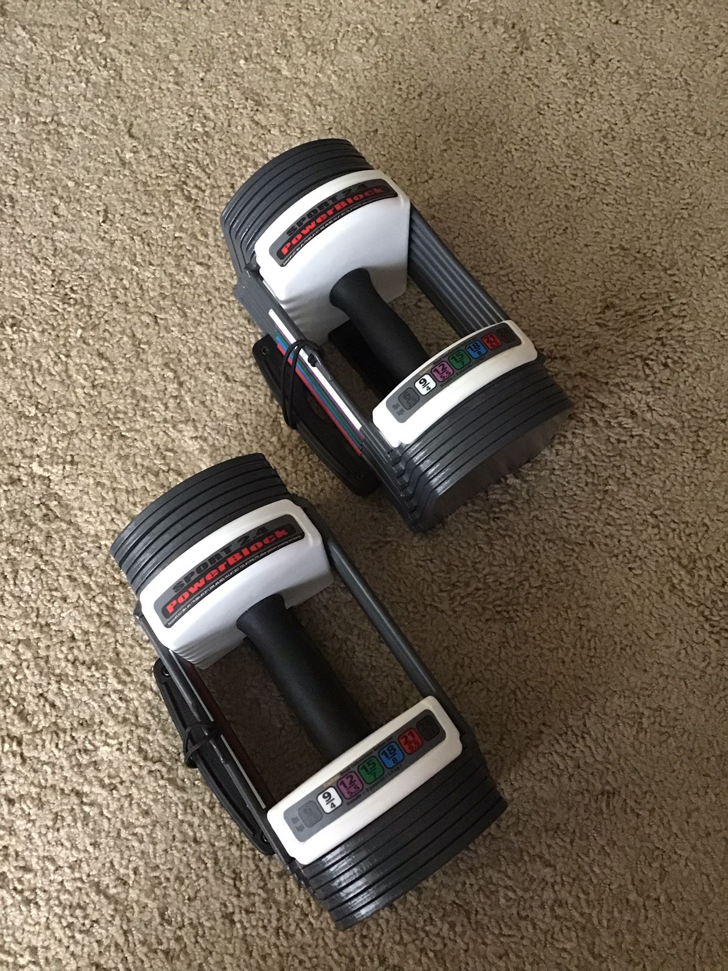 PowerBlock 2.4 Adjustable Dumbbells for Strength Training Exercise Fitness Workouts