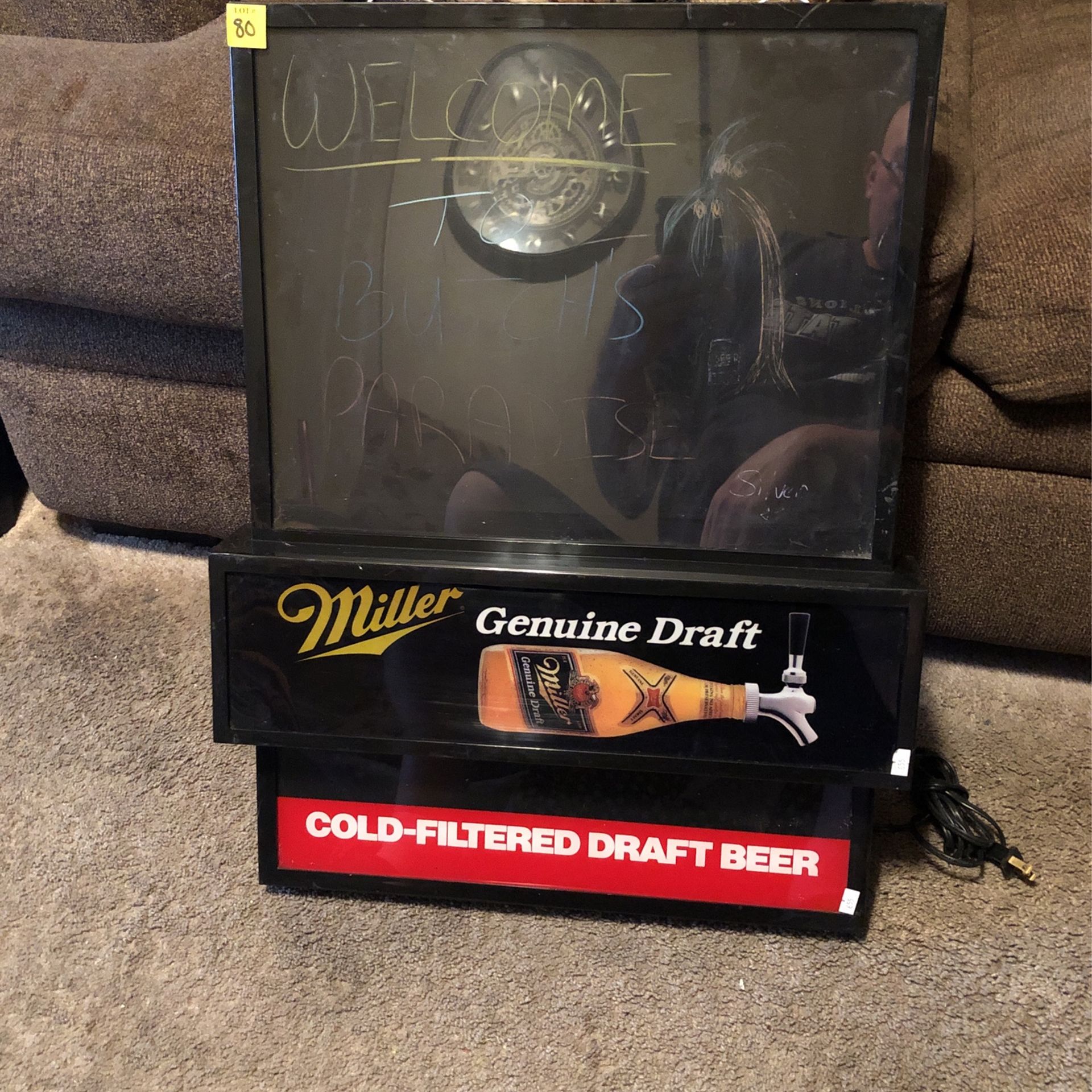 Miller Genuine Draft Lighted Beer Menu Sign