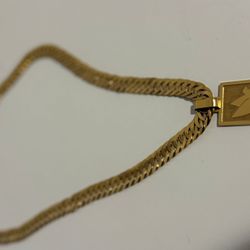Solid 18k Gold Cuban Link Chain + Pendant – 60g Total